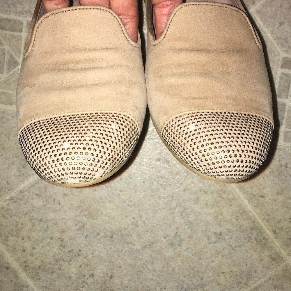 Stuart Weitzman Tan Std Cap Toe Real Suede Flats - image 4